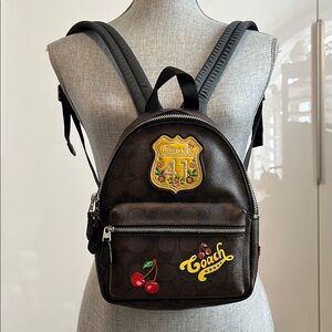HOST PICK ⭐️ COACH Signature Brown Black Mini Charlie Backpack F25909